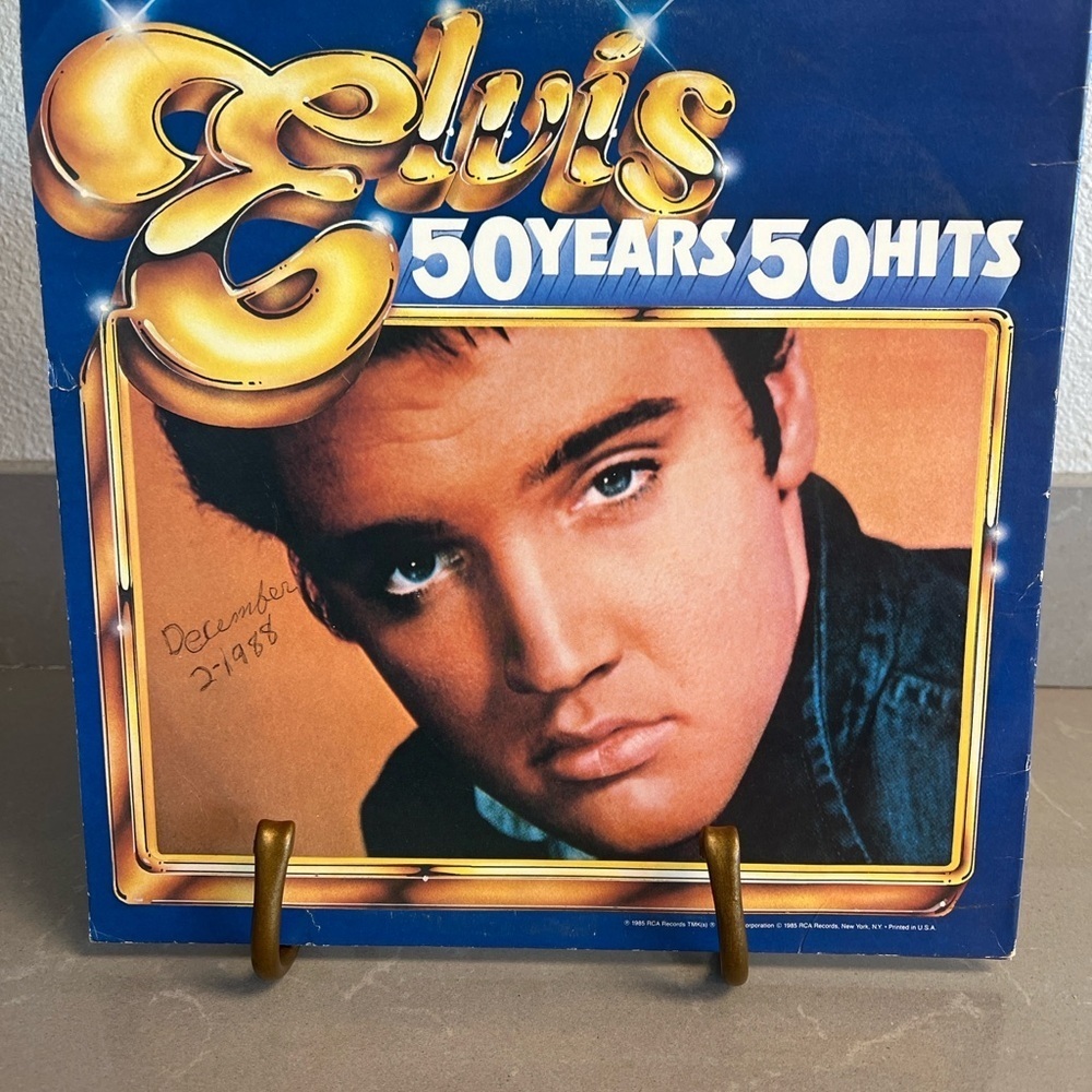 Vintage 1985 Elvis Presley “50 Years 50 Hits” 3 LP Vinyl Box Set – RCA Special - Picture 2 of 8